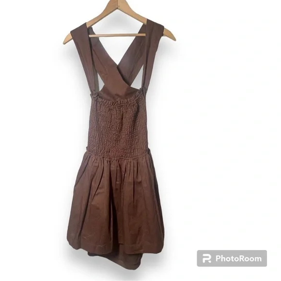 Peppermayo - Linen Mini Dress - Choc Brown - Picture 4 of 10